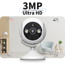 Wificam Plus 3mp Wifi Smart Kamera Yapay Zeka Sanal Takip Geniş Açı