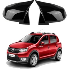 OEM Dacia Sandero 2013 Uyumlu - Araca Özel Batman Yarasa Ayna Kapağı Pianoblack
