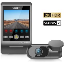 Viofo A229 Plus 2 Kameralı Ön+Arka 2k+2k Hdr Sony Starvis 2 Sensörlü Wi-Fi Gps'li Araç Kamerası