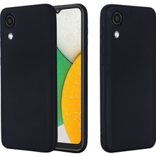 Seashell Digital Sıvı Silikon Pürüzsüz Mikrofiber Astar Yastık Telefon Kılıfı Samsung Galaxy A03 Çekirdek Black Için Kayış (Yurt Dışından)