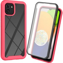 Seashell Digital Samsung Galaxy A03 (164.2 x 75.9 x 9.1mm) Için 3'ü 1 Arada Hibrit Telefon Kasası, Pet Ekran Koruyucu-Pembe ile Tam Kaplama Çıkarılabilir Şok Emme Telefon Kapağı (Yurt Dışından)