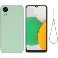 Seashell Digital Samsung Galaxy A03 Çekirdek Yeşil Için Sıvı Silikon Pürüzsüz Yumuşak Mikrofiber Astar Yastık Kılıfı (Yurt Dışından)