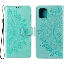 Seashell Digital Basılı Totem Mandala Çiçek Folio Flip Cüzdan Pu Deri Standı Samsung Galaxy A03 (166.5 x 75.98 x 9.14MM) Için Kayışlı Koruyucu Telefon Kasası (Yurt Dışından)