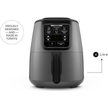 Karaca Air Pro Cook Xl 2 In 1 Airfryer Space Gray Black 4 Kişilik