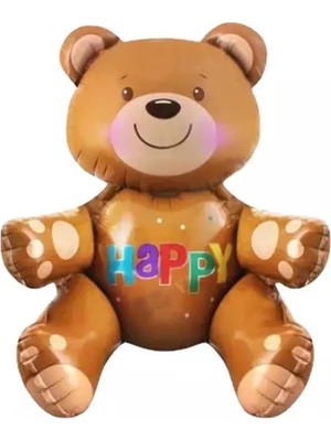 Kidspartim Oturan Ayı Folyo Balon 77X70 cm