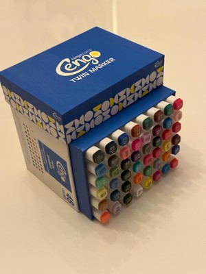 Cengo Twin Marker Çift Uçlu 48 Renkli Kalem Seti 48 ADET Yüksek Kalite