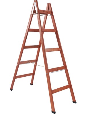 5 BASAMAKLI ÇİFT ÇIKIŞLI AHŞAP MERDİVEN (YÜKSEKLİK 1.70 MT)