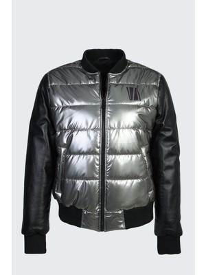 Valmenti Kadın Grı Icon Deri & Tekstil Deri Mont 993 P-202 Byn Mont SK23/24