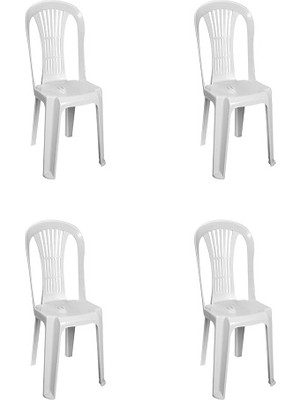 Mobilya Sarayı 4'lü Plastik Bahçe Balkon Sandalyesi