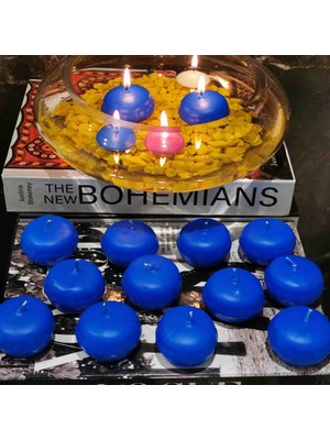 Iv Candles 12'li Mavi Macaron Suda Yüzen Terapi Mum