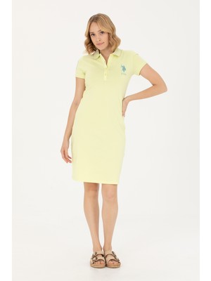 U.S. Polo Assn. Kadın Açık Sarı Örme Elbise 50262697-VR004