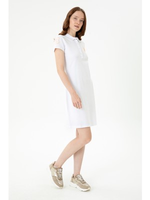 U.S. Polo Assn. Kadın Beyaz Örme Elbise 50262697-VR013