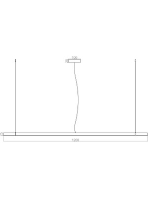 voxlamp lighting solutions LED Sarkıt U Avize 120 cm