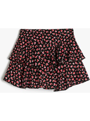 Koton Etek Fırfırlı Katlı Beli Lastikli