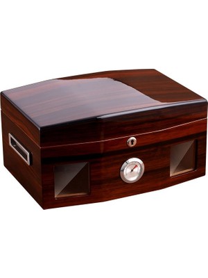 Falconetti Italyan Sediri 2 Katlı Camlı Özel Humidor Puro Kutusu RD18