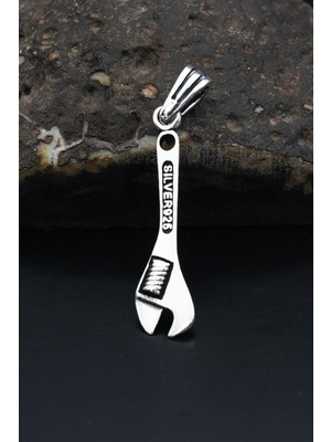 Prestige Gümüş Ingiliz Anahtarı Kolye Ucu 925 Ayar Gümüş