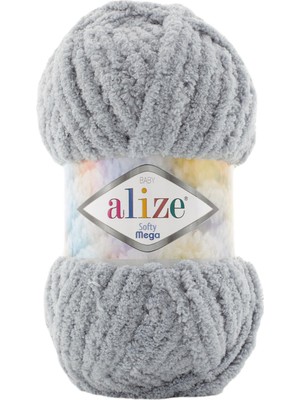Alize Softy Mega (Kalın) 428 Orta Gri El Örgü Ipi
