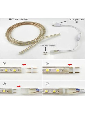 Ycl Powerline Üç Çip 40*40 Hortum Şerit LED - Beyaz Işık - 220 V - Dış Mekan - 100 Metre SP-PLD-4040B