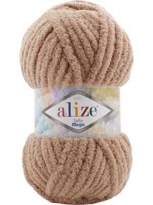 Alize Softy Mega (Kalın) 617 Sütlü Kahve El Örgü Ipi