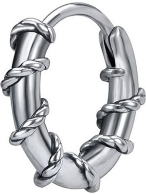 NorthShore Denizci Halatlı Halka Dizayn Geçirmeli Erkek 316L Çelik Küpe