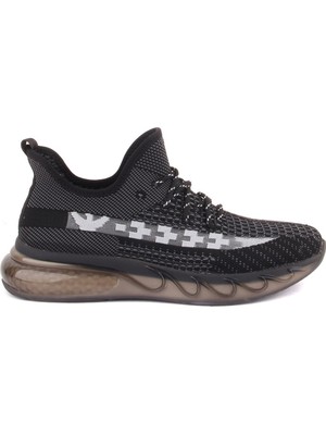 Guja Siyah - Sennida Tekstil Materyal Eva Taban Sneakers G419