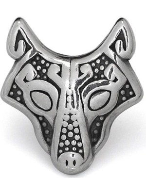 NorthShore Odin Fenrir Kurt Nordik Çivi Model Iskandinav 316L Çelik Erkek Küpe