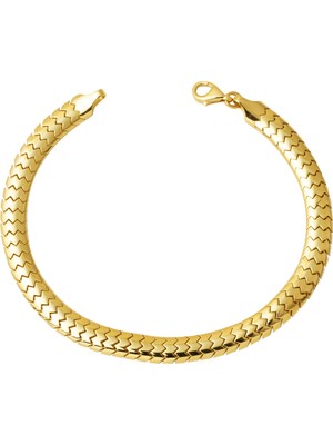 Bilezikci Balık Sırtı 14 Ayar Taşsız Altın Bileklik