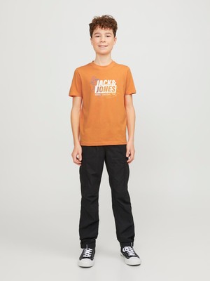 Jack & Jones Kısa Kollu Göğüs Logo Baskılı Tişört - Map