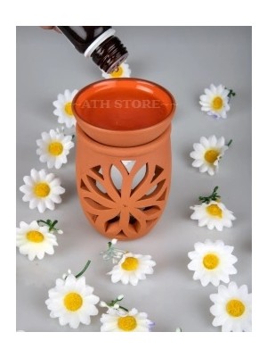 Ath Store Athstore Çömlek Tütsülük, Buhurdanlık, Hava Nemlendirici (Lotus Motifi)