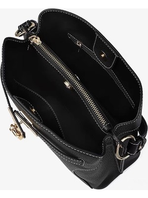 Luoxg Kahverengi Moda Yeni Kadın Sığır Derisi Basit Kova Küçük Çanta Trend Tek Omuz Kadınlar Için Crossbody Çanta (Yurt Dışından)