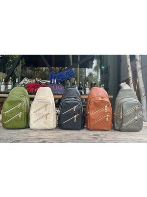 Luoxg 1 Kadın Pu Deri Çanta Sırt Çantası Omuz Sırt Çantası Sling Çanta Seyahat Yürüyüş Küçük Crossbody Göğüs Çantası (Yurt Dışından)