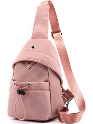 Luoxg Pembe Özelleştirilmiş Moda Kadın Rahat Spor Naylon Kese Bir Omuz Crossbody Göğüs Çantası (Yurt Dışından)