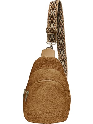 Luoxg Sarı Yeni Varış Kadın Kızlar Sherpa Göğüs Çanta Retro Moda Sonbahar Kış Açık Spor Rahat Kadınlar Için Crossbody Çanta (Yurt Dışından)