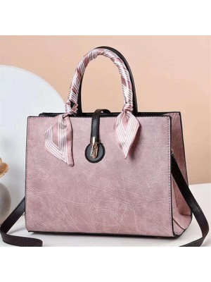 Luoxg 3 Yüksek Kaliteli Çanta Tote Çanta Yay Trim Düz Renk Deri Kadınlar Için Crossbody Çanta Büyük Kapasiteli Kadın Postacı Çantası Kadın (Yurt Dışından)