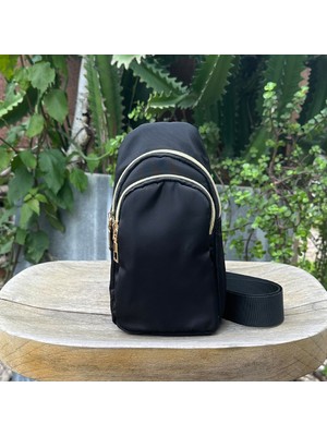 Luoxg Siyah Naylon Crossbody Yeni Kadın Göğüs Çantası Moda Hafif Bel Çantası Tek Kollu Çanta Doğa Sporları Küçük Çanta Borse Donna (Yurt Dışından)