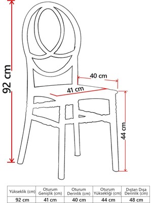 Sandalie 6 Adet Phoenix Beyaz Sandalye / Balkon-Bahçe-Mutfak