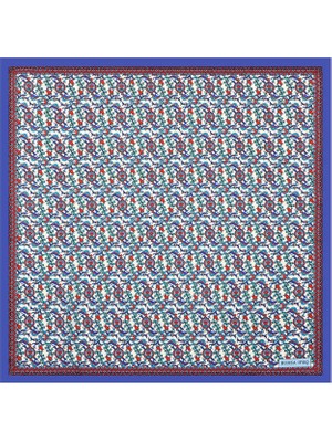 Bursa İpek Saks Sarmaşık Lale Desen Ipeksi Mendil