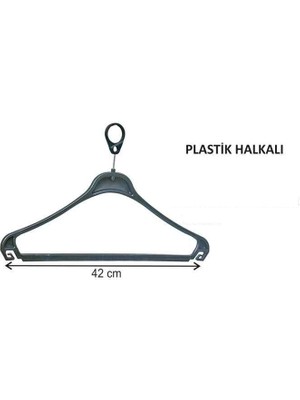 Askıcı Plastik Halkalı Askı Otel Tipi 24 Adet