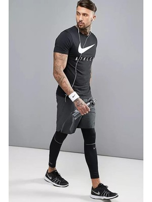 Nike Dri-Fit Training Swoosh Standart Kesim Siyah Erkek Tişört