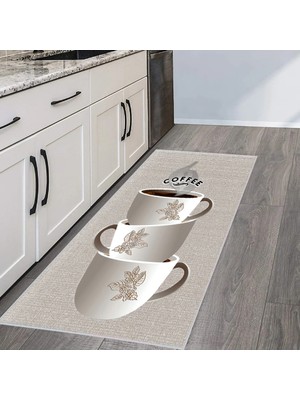 Eliana Home Dijital Baskı Yıkanabilir Kaymaz Taban Mutfak Halısı ve Yolluk  LNA2060