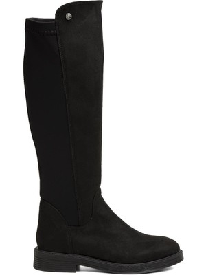 Pierre Cardin ® | PC-52066-3076 Siyah Suet - Kadın Çizme