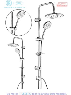 Ar Acuba Eca Duş Başlık Seti 3 Fonksiyonlu Eca Duş Seti Başlığı 102158026