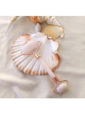 HD Marketim Gül Kuvars Yüz Masajı Silindiri Yüz Germe Cilt Bakımı Masaj Cihazı