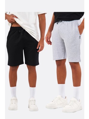 Comeor Regular Fit Yanları Cepli Rahat Kesim 2'li Erkek Şort