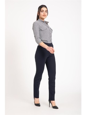 Villager & Son Vs Bayan Klasik Çelik Örgü Tayt 007 Lacivert