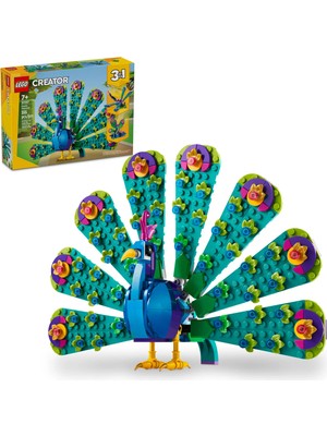 LEGO Creator 3 In 1 - 31157 Egzotik Tavus Kuşu 355 Parça Şık Hediye Seçeneği ile Yaratıcılığı Teşvik Edin