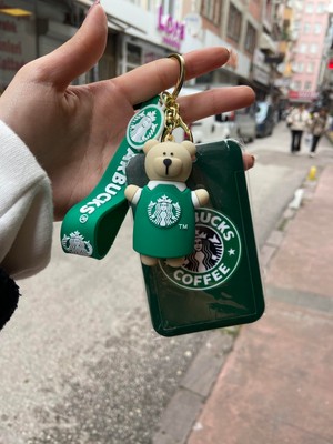 Piraye Gift Starbucks Ayıcık Kartlık Anahtralık