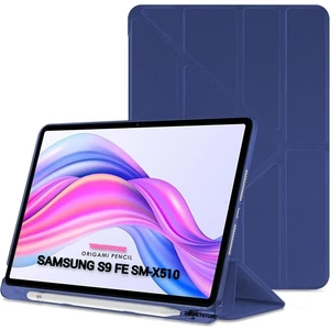 TEKNETSTORE Samsung Galaxy Tab S9 Fe 10.9'' Uyumlu Kalem Bölmeli Uyku Modlu Arkası Silikon Kapak Kılıf SM-X510
