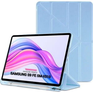 TEKNETSTORE Samsung Galaxy Tab S9 Fe 10.9'' Uyumlu Kalem Bölmeli Uyku Modlu Arkası Silikon Kapak Kılıf SM-X510