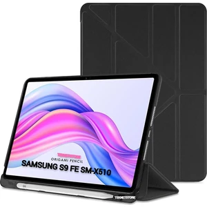 TEKNETSTORE Samsung Galaxy Tab S9 Fe 10.9'' Uyumlu Kalem Bölmeli Uyku Modlu Arkası Silikon Kapak Kılıf SM-X510